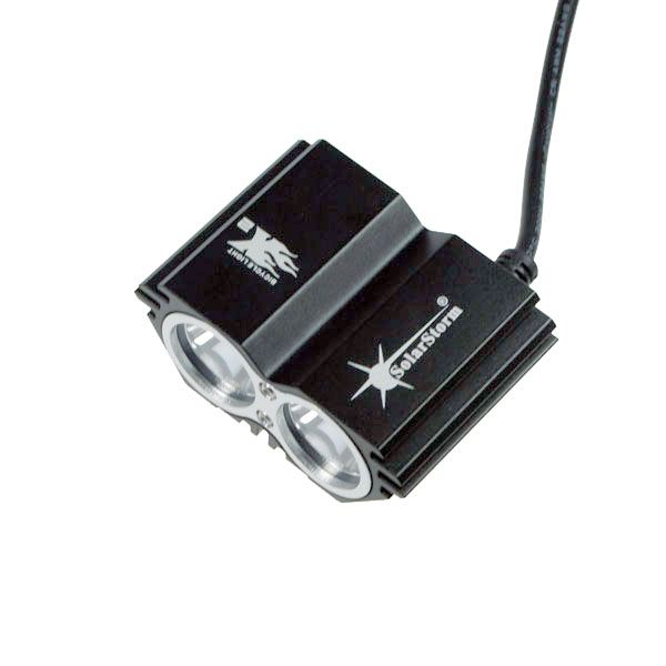 Solarstorm X2 LED sykkellys 2000 lumens optimal synlighet vanntett IP65 for nattlig sykkelopplevelse svart
