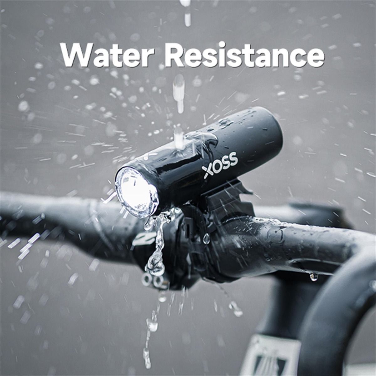 XOSS sykkellykt frontlys 800Lm vanntett USB-oppladbar MTB frontlampe utendørs sykkeltilbehør