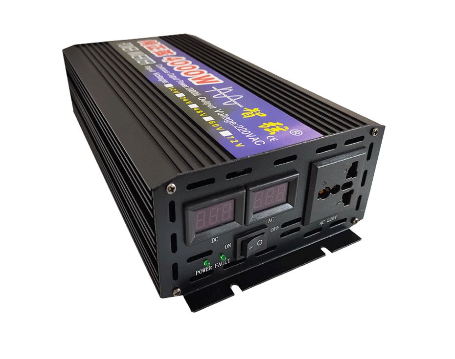 Ren sinusbølgeomformer 2000W 3000W 4000W LED-skjerm for følsom elektronikk, hjemmebackup, camping